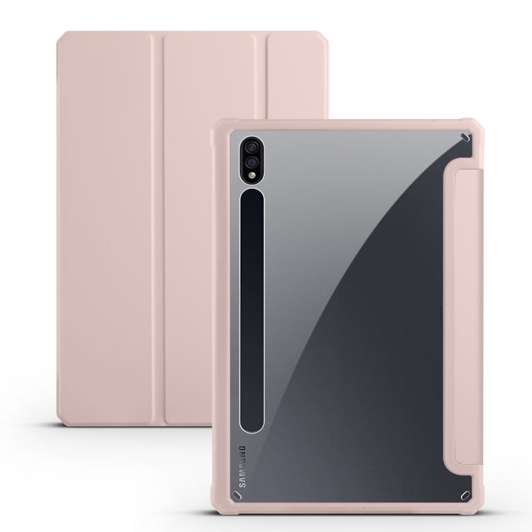 Custodia per tablet Smart in pelle pieghevole a 3 acrilici, For Samsung Galaxy Tab S7, For Samsung Galaxy Tab S7+, For Samsung Galaxy Tab S6 Lite