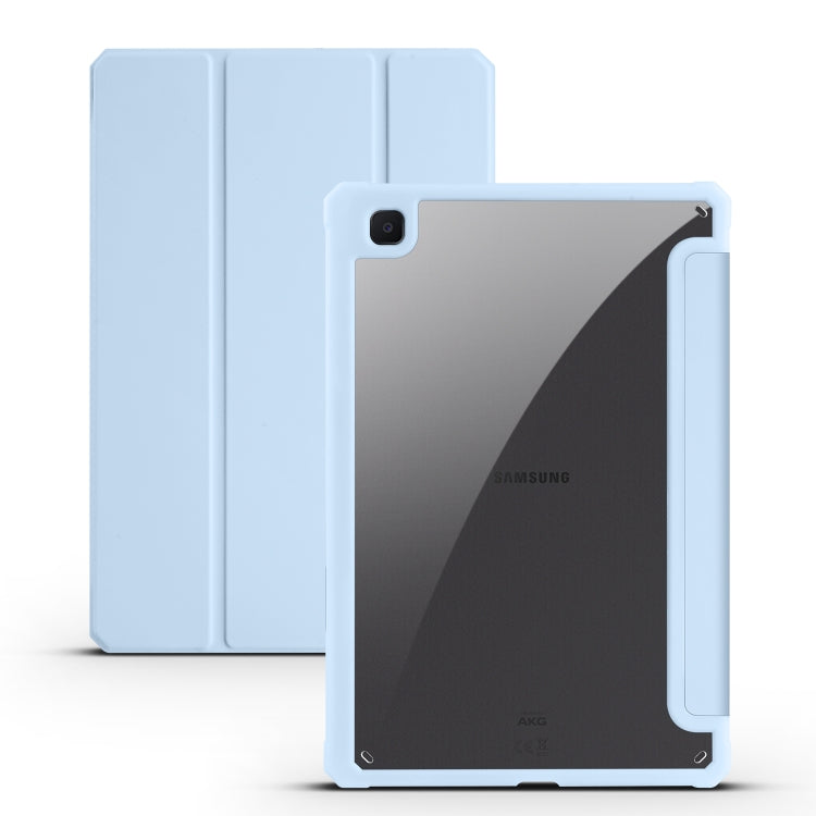 Custodia per tablet Smart in pelle pieghevole a 3 acrilici, For Samsung Galaxy Tab S7, For Samsung Galaxy Tab S7+, For Samsung Galaxy Tab S6 Lite