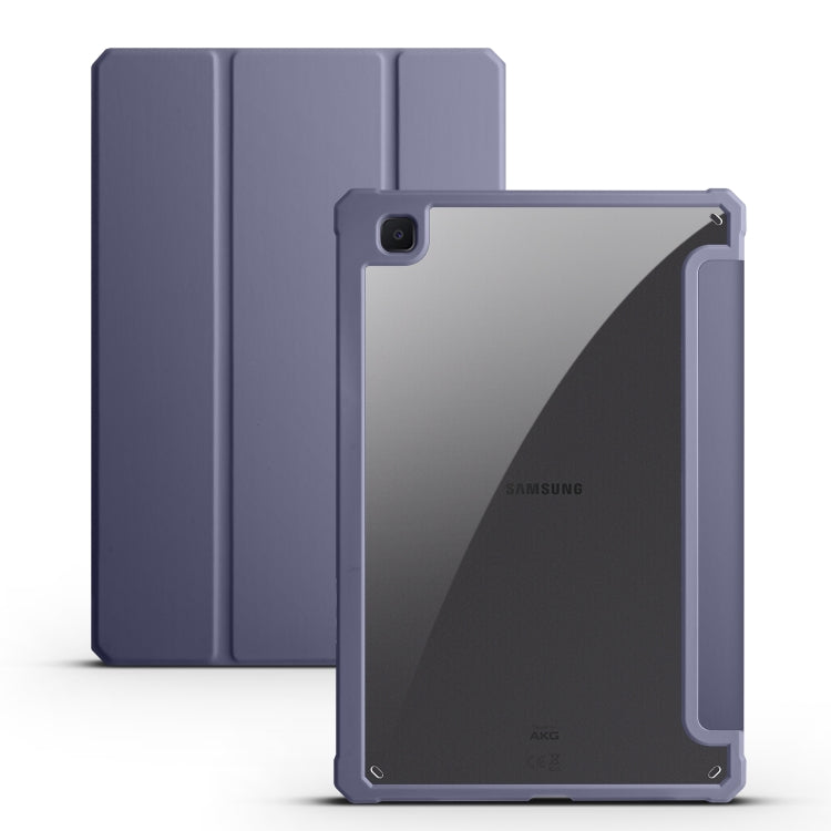 Custodia per tablet Smart in pelle pieghevole a 3 acrilici, For Samsung Galaxy Tab S7, For Samsung Galaxy Tab S7+, For Samsung Galaxy Tab S6 Lite