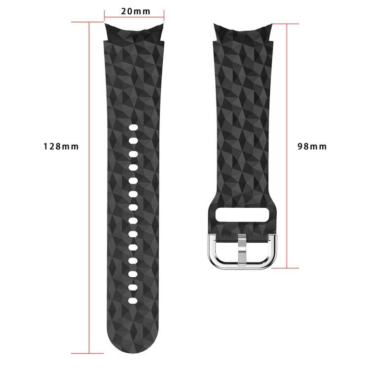 Cinturino in silicone con trama a rombo, For Samsung Galaxy Watch 5 / Watch 5 Pro