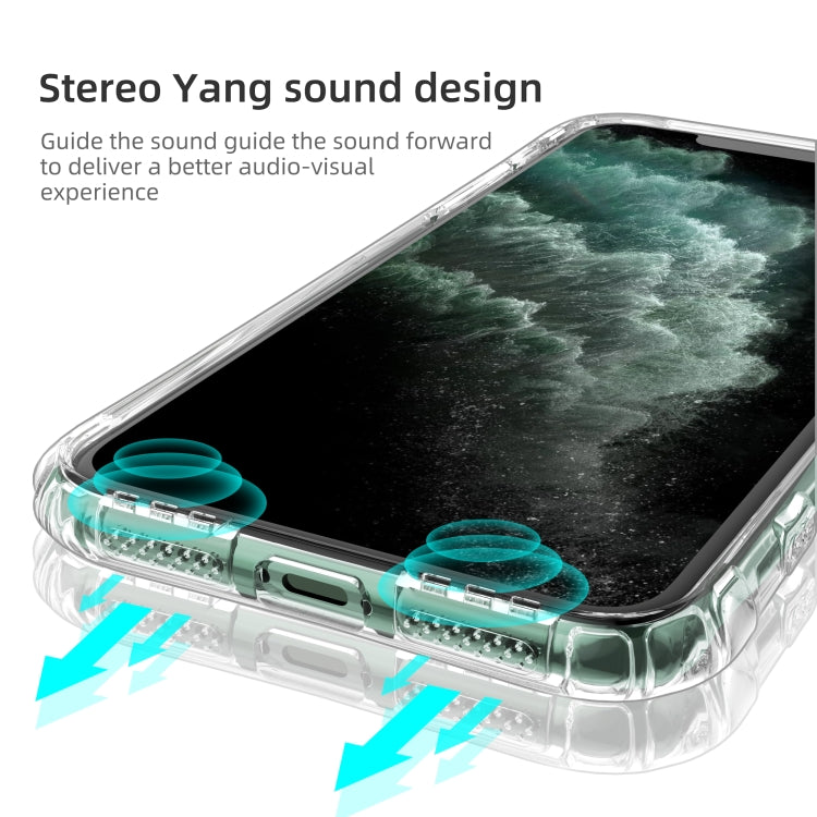 Custodia antiurto per airbag in TPU trasparente con foro di conversione del suono, For iPhone 11, For iPhone 11 Pro, For iPhone 11 Pro Max