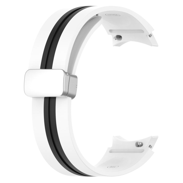 Cinturino in silicone con fibbia argento bicolore, For Samsung Galaxy Watch 5 Pro