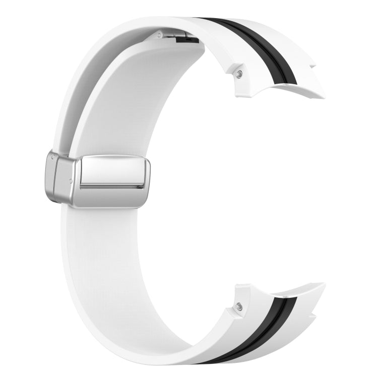 Cinturino in silicone con fibbia argento bicolore, For Samsung Galaxy Watch 5 Pro