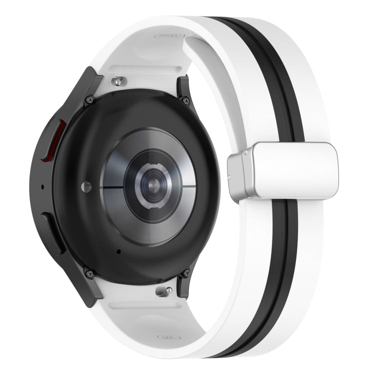 Cinturino in silicone con fibbia argento bicolore, For Samsung Galaxy Watch 5 Pro