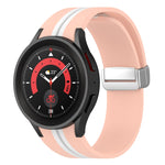 Cinturino in silicone con fibbia argento bicolore, For Samsung Galaxy Watch 5 Pro