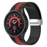 Cinturino in silicone con fibbia argento bicolore, For Samsung Galaxy Watch 5 Pro