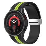 Cinturino in silicone con fibbia argento bicolore, For Samsung Galaxy Watch 5 Pro