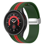 Cinturino in silicone con fibbia argento bicolore, For Samsung Galaxy Watch 5 Pro