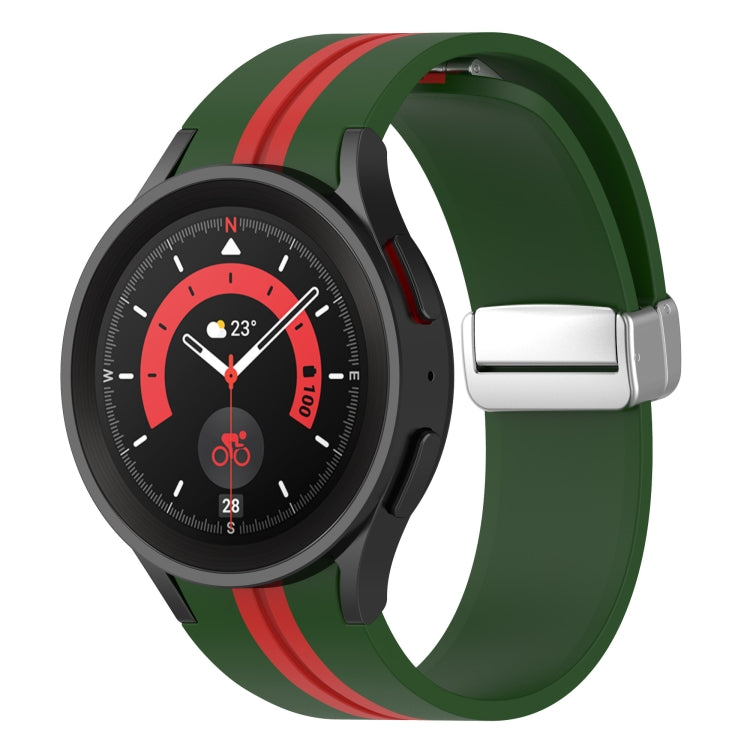 Cinturino in silicone con fibbia argento bicolore, For Samsung Galaxy Watch 5 Pro
