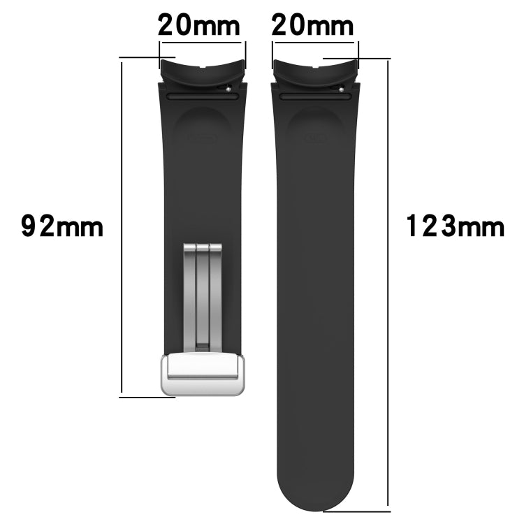 Cinturino in silicone con fibbia argento bicolore, For Samsung Galaxy Watch 5 Pro