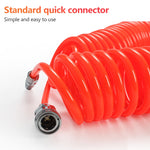 LAIZE Compressor Air Flexible PU Spring Tube con connettore, 8x5mm, 3m, with Connector, 8x5mm, 6m, with Connector, 8x5mm, 9m, with Connector, 8x5mm, 12m, with Connector, 8x5mm, 15m, with Connector, 10x6.5mm, 6m, with Connector                          ...