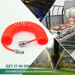 LAIZE Compressor Air Flexible PU Spring Tube con connettore, 8x5mm, 3m, with Connector, 8x5mm, 6m, with Connector, 8x5mm, 9m, with Connector, 8x5mm, 12m, with Connector, 8x5mm, 15m, with Connector, 10x6.5mm, 6m, with Connector                          ...