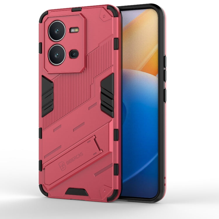 Custodia per telefono antiurto PC + TPU con supporto invisibile, For vivo V25 5G Global, For vivo Y35 4G Global