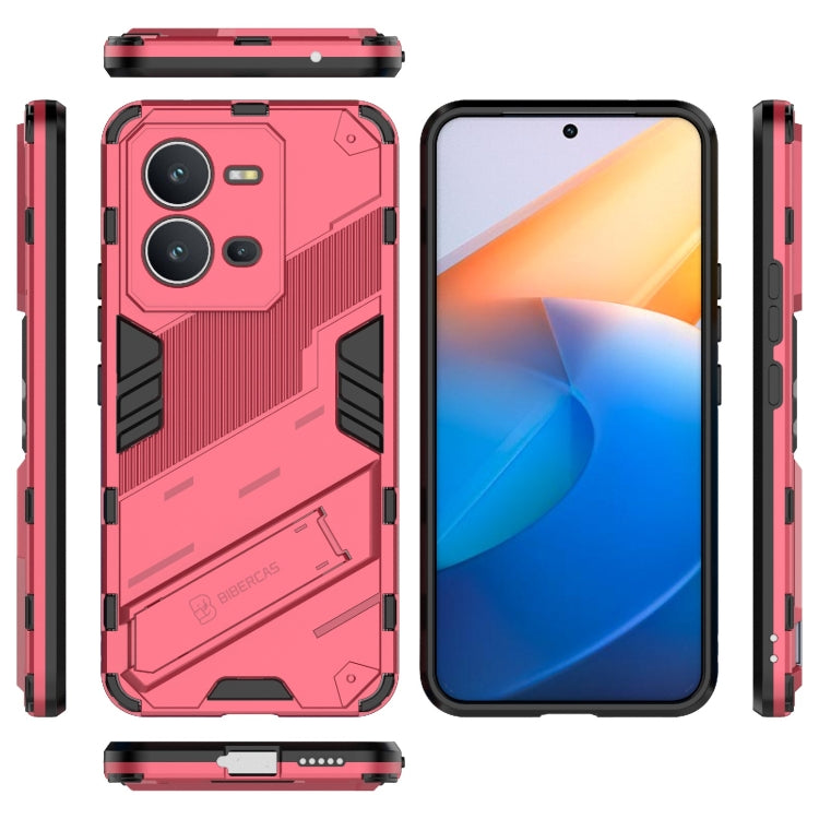 Custodia per telefono antiurto PC + TPU con supporto invisibile, For vivo V25 5G Global, For vivo Y35 4G Global
