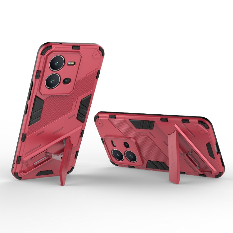 Custodia per telefono antiurto PC + TPU con supporto invisibile, For vivo V25 5G Global, For vivo Y35 4G Global