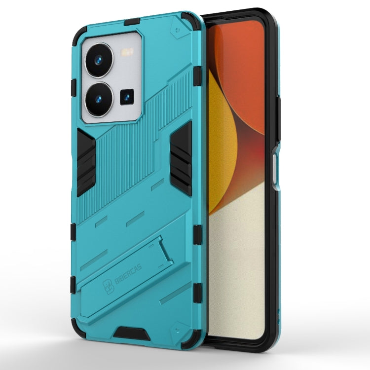 Custodia per telefono antiurto PC + TPU con supporto invisibile, For vivo V25 5G Global, For vivo Y35 4G Global