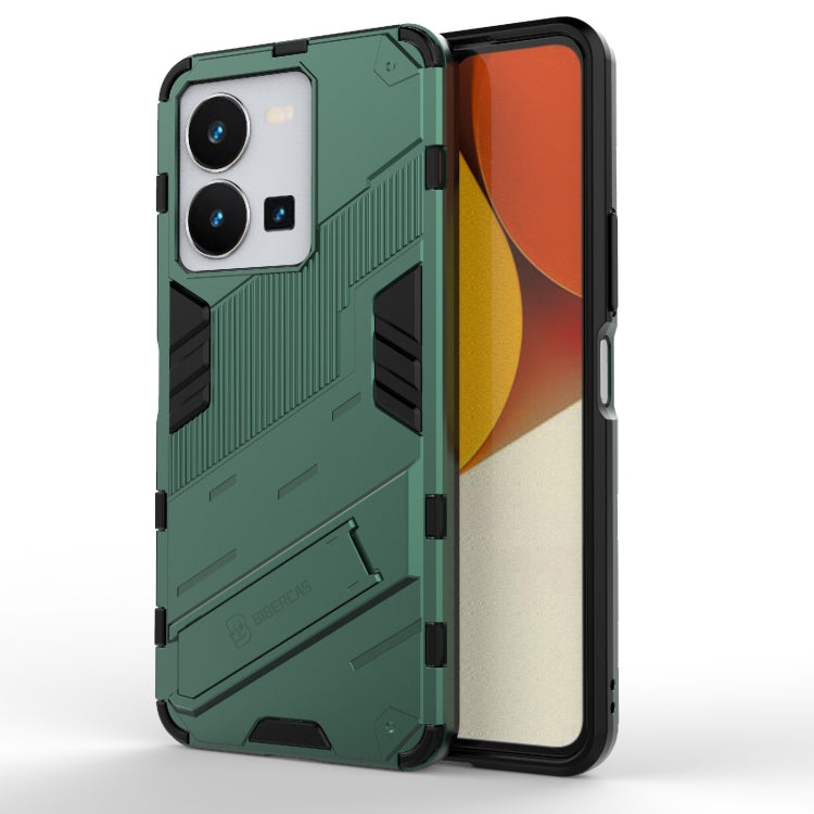 Custodia per telefono antiurto PC + TPU con supporto invisibile, For vivo V25 5G Global, For vivo Y35 4G Global