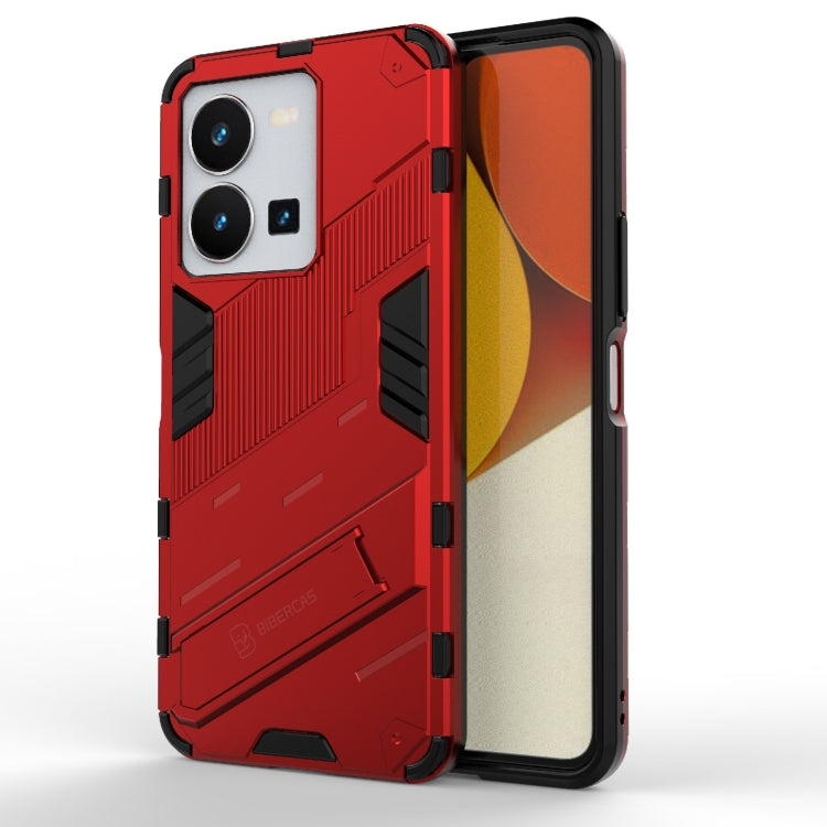 Custodia per telefono antiurto PC + TPU con supporto invisibile, For vivo V25 5G Global, For vivo Y35 4G Global