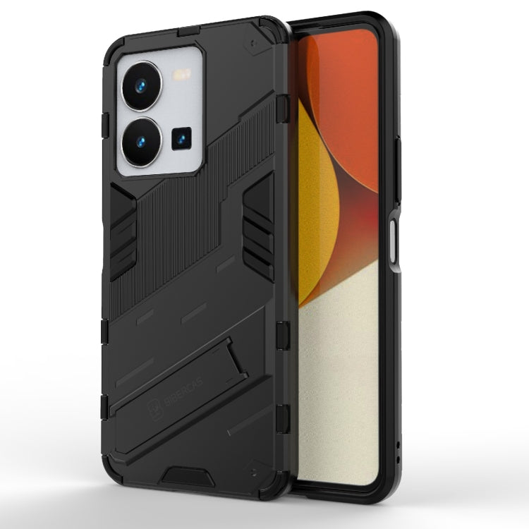 Custodia per telefono antiurto PC + TPU con supporto invisibile, For vivo V25 5G Global, For vivo Y35 4G Global