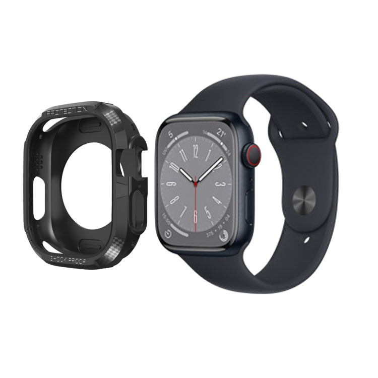 Custodia antiurto in fibra di carbonio per Apple Watch, Series 9 / 8 / 7 45mm, Series 8&7 41mm