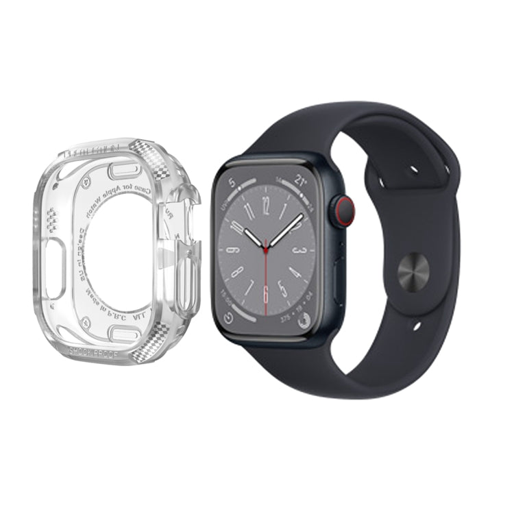 Custodia antiurto in fibra di carbonio per Apple Watch, Series 9 / 8 / 7 45mm, Series 8&7 41mm