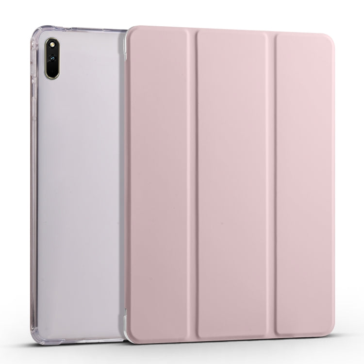 Custodia per tablet Smart Leather in TPU trasparente pieghevole a 3 pieghe, For Huawei MatePad 11 2021