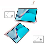 Custodia per tablet Smart Leather in TPU trasparente pieghevole a 3 pieghe, For Huawei MatePad 11 2021