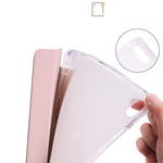 Custodia per tablet Smart Leather in TPU trasparente pieghevole a 3 pieghe, For Huawei MatePad 11 2021