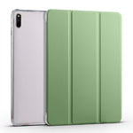 Custodia per tablet Smart Leather in TPU trasparente pieghevole a 3 pieghe, For Huawei MatePad 11 2021