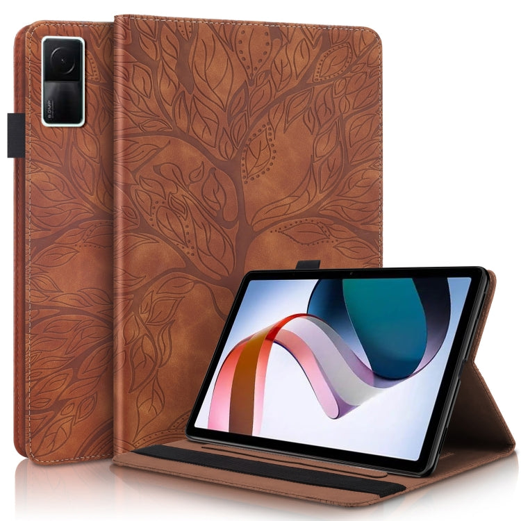 Custodia in pelle a ribalta orizzontale serie Life Tree con supporto, For iPad 2025 / 2022, For Xiaomi Redmi Pad 10.61, For Lenovo Tab P11 Pro Gen 2
