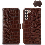 Custodia per telefono in pelle di vacchetta di coccodrillo, For Samsung Galaxy S23+ 5G, For Samsung Galaxy S23 Ultra 5G, For Samsung Galaxy S23 5G