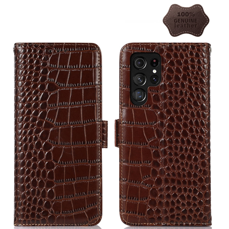 Custodia per telefono in pelle di vacchetta di coccodrillo, For Samsung Galaxy S23+ 5G, For Samsung Galaxy S23 Ultra 5G, For Samsung Galaxy S23 5G