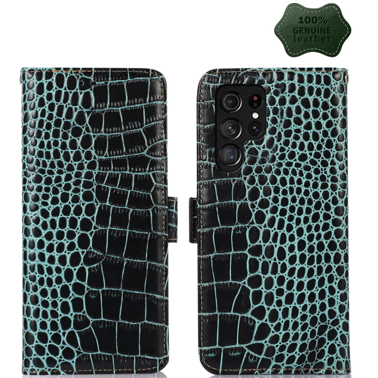 Custodia per telefono in pelle di vacchetta di coccodrillo, For Samsung Galaxy S23+ 5G, For Samsung Galaxy S23 Ultra 5G, For Samsung Galaxy S23 5G