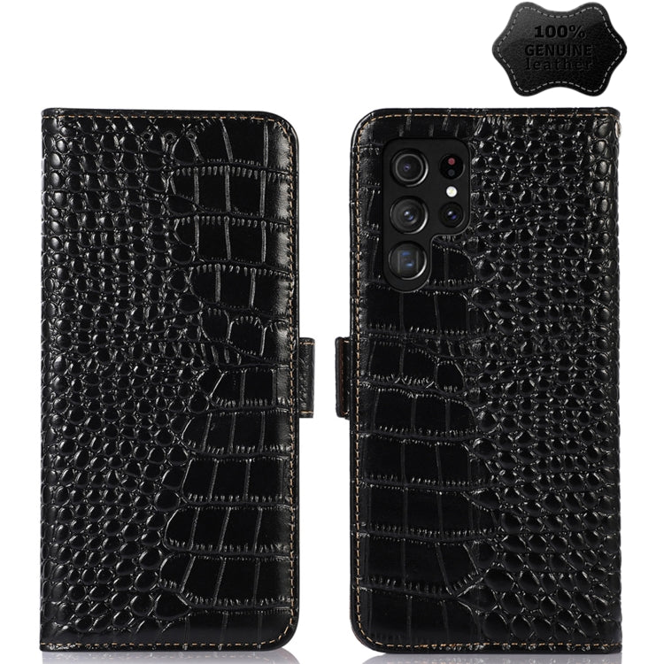Custodia per telefono in pelle di vacchetta di coccodrillo, For Samsung Galaxy S23+ 5G, For Samsung Galaxy S23 Ultra 5G, For Samsung Galaxy S23 5G