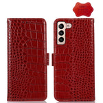 Custodia per telefono in pelle di vacchetta di coccodrillo, For Samsung Galaxy S23+ 5G, For Samsung Galaxy S23 Ultra 5G, For Samsung Galaxy S23 5G