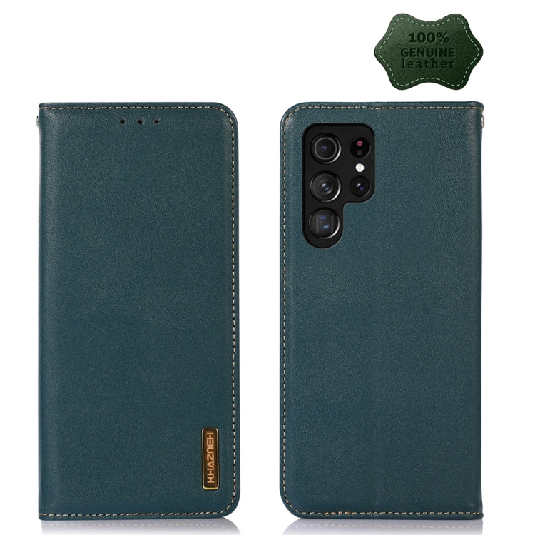 KHAZNEH Custodia per telefono in pelle di vacchetta con strato superiore nappa, For Samsung Galaxy S23+ 5G, For Samsung Galaxy S23 Ultra 5G, For Samsung Galaxy S23 5G