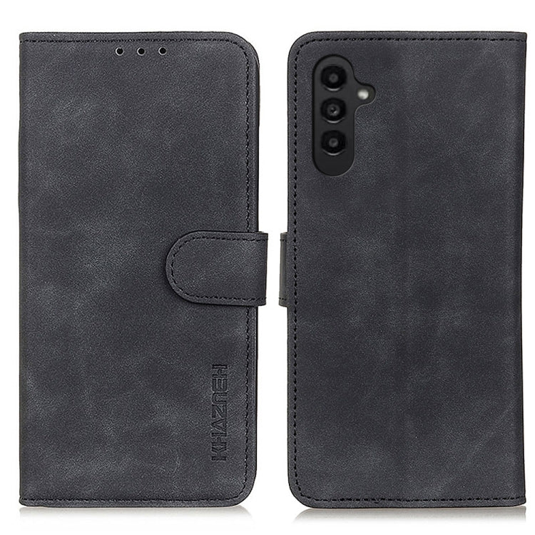 KHAZNEH Custodia per cellulare in pelle con vibrazione orizzontale a trama retrò, For Samsung Galaxy A14 5G, For Samsung Galaxy S23 5G, For Samsung Galaxy S23+ 5G, For Samsung Galaxy S23 Ultra 5G, For OPPO A17, For OPPO A57 4G/A77 4G Japan Edition