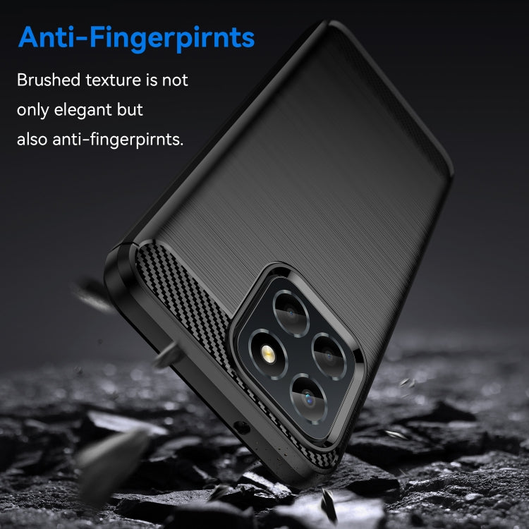 Custodia per telefono TPU in fibra di carbonio con trama spazzolata, For Honor Play 30, For Samsung Galaxy A14 5G, For Realme C30, For Realme C30s, For Realme C33, For Realme Narzo 50i Prime