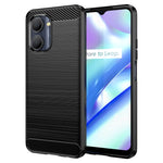 Custodia per telefono TPU in fibra di carbonio con trama spazzolata, For Honor Play 30, For Samsung Galaxy A14 5G, For Realme C30, For Realme C30s, For Realme C33, For Realme Narzo 50i Prime