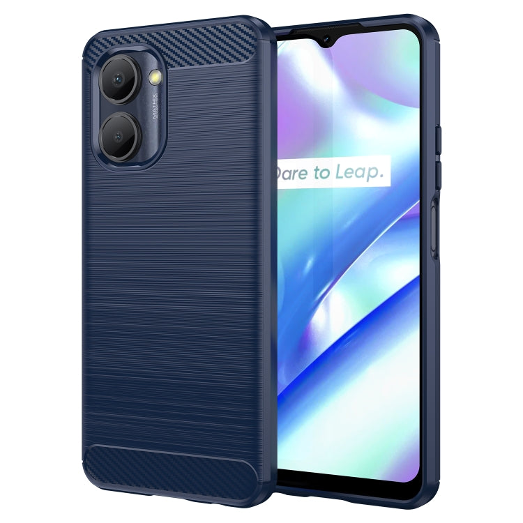 Custodia per telefono TPU in fibra di carbonio con trama spazzolata, For Honor Play 30, For Samsung Galaxy A14 5G, For Realme C30, For Realme C30s, For Realme C33, For Realme Narzo 50i Prime