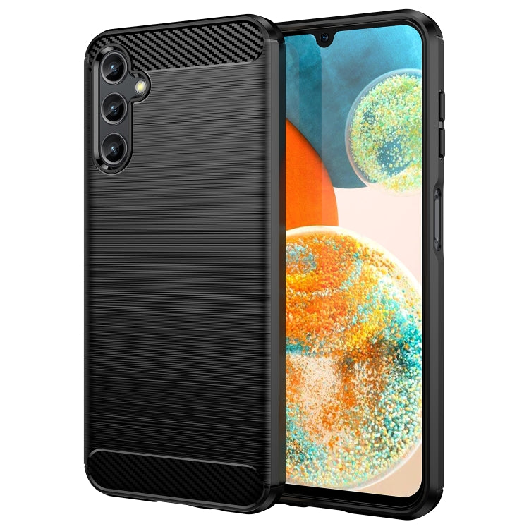 Custodia per telefono TPU in fibra di carbonio con trama spazzolata, For Honor Play 30, For Samsung Galaxy A14 5G, For Realme C30, For Realme C30s, For Realme C33, For Realme Narzo 50i Prime