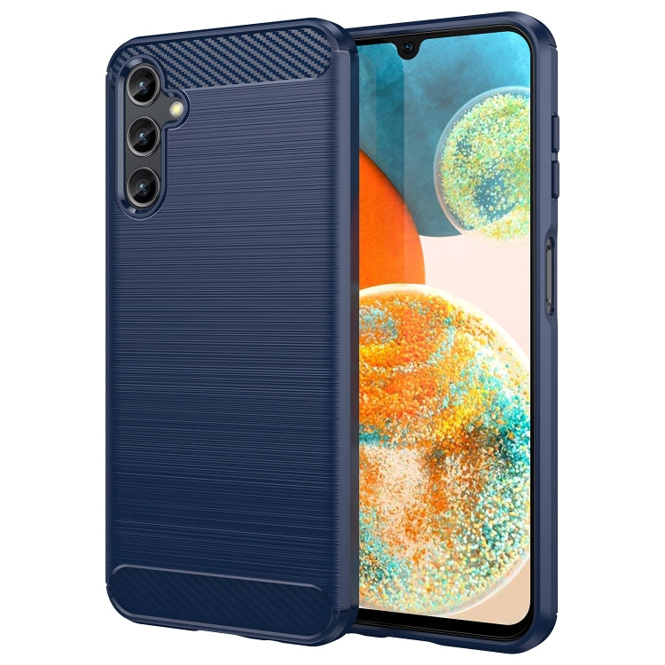 Custodia per telefono TPU in fibra di carbonio con trama spazzolata, For Honor Play 30, For Samsung Galaxy A14 5G, For Realme C30, For Realme C30s, For Realme C33, For Realme Narzo 50i Prime