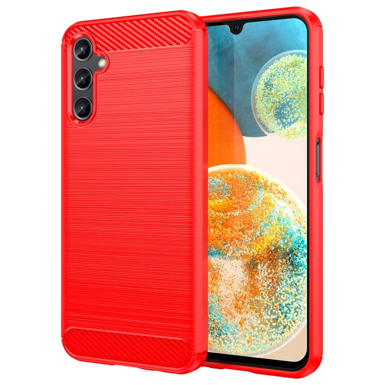 Custodia per telefono TPU in fibra di carbonio con trama spazzolata, For Honor Play 30, For Samsung Galaxy A14 5G, For Realme C30, For Realme C30s, For Realme C33, For Realme Narzo 50i Prime