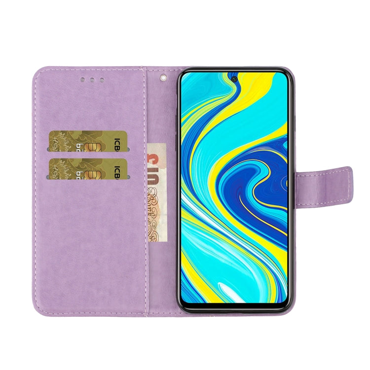 Custodia portafoglio in pelle goffrata con strass per Redmi Note