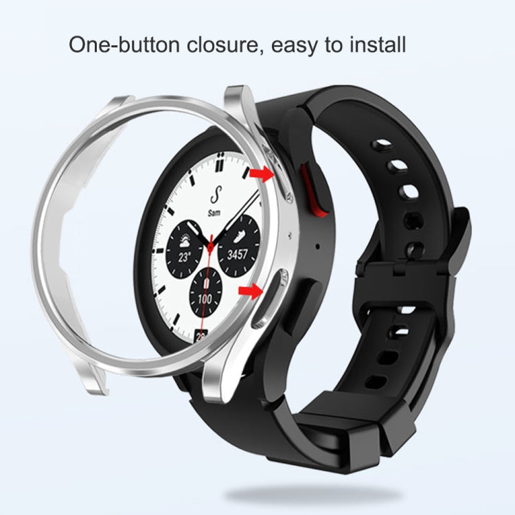 Custodia protettiva in TPU a metà confezione cava galvanica, For Samsung Galaxy Watch5 Pro 45mm