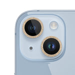 Pellicola per obiettivo della fotocamera in vetro temperato con anello glitterato, For iPhone 14, For iPhone 14 Plus, For iPhone 14 Pro, For iPhone 14 Pro Max