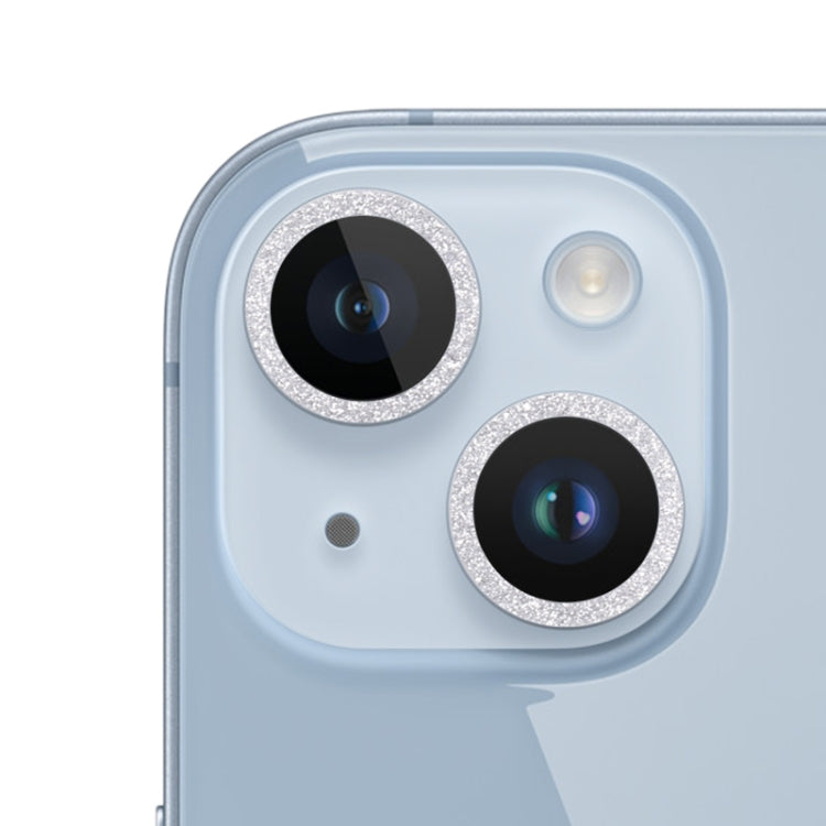 Pellicola per obiettivo della fotocamera in vetro temperato con anello glitterato, For iPhone 14, For iPhone 14 Plus, For iPhone 14 Pro, For iPhone 14 Pro Max