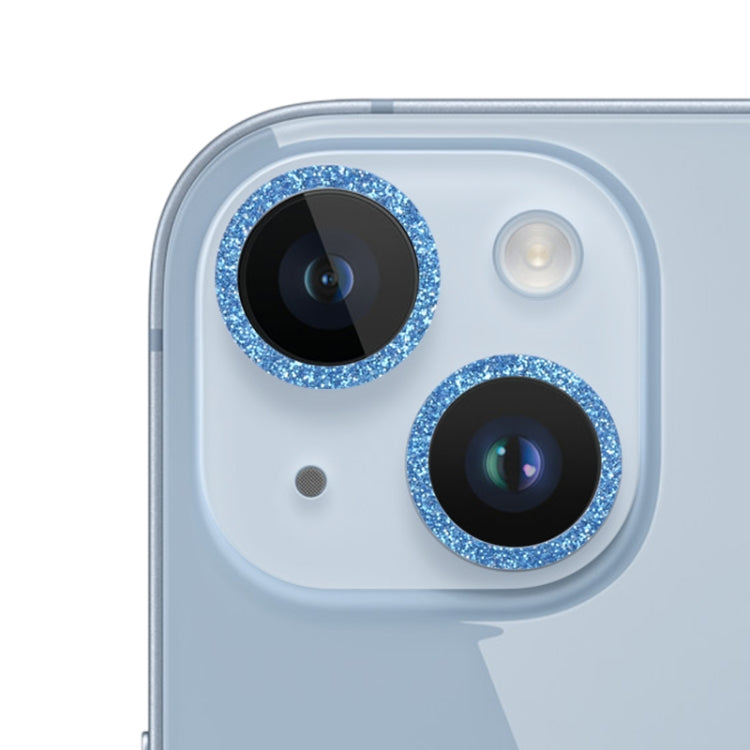 Pellicola per obiettivo della fotocamera in vetro temperato con anello glitterato, For iPhone 14, For iPhone 14 Plus, For iPhone 14 Pro, For iPhone 14 Pro Max