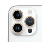 Pellicola per obiettivo della fotocamera in vetro temperato con anello glitterato, For iPhone 14, For iPhone 14 Plus, For iPhone 14 Pro, For iPhone 14 Pro Max