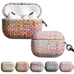 Weave Texture PU Custodia protettiva antiurto per auricolari con gancio, For AirPods Pro, For AirPods Pro 2